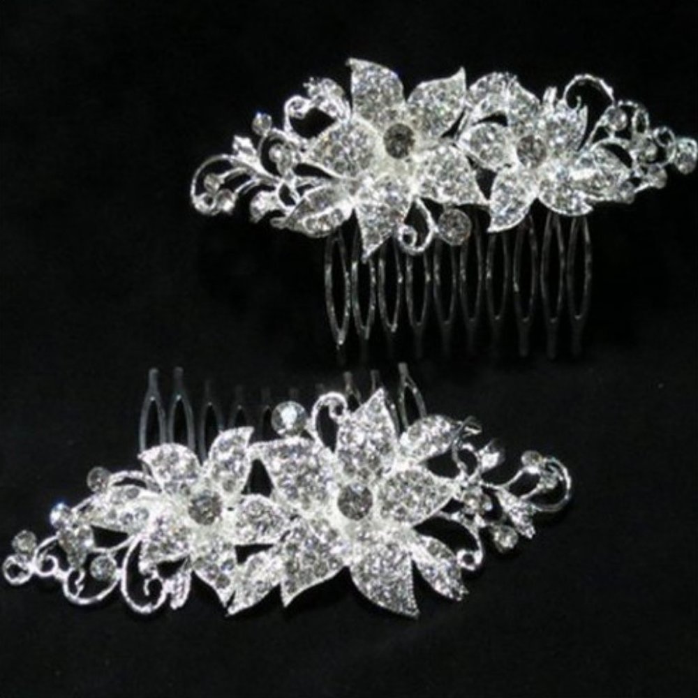 NEW Pair of Rhinestone Bridal Hair Combs
